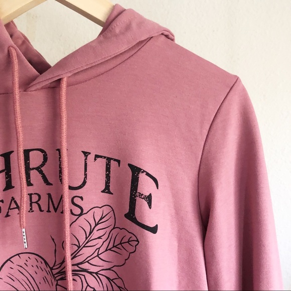 Schrute Farms Hooded Pink Graphic Sweatshirt Sz.S - Picture 7 of 8
